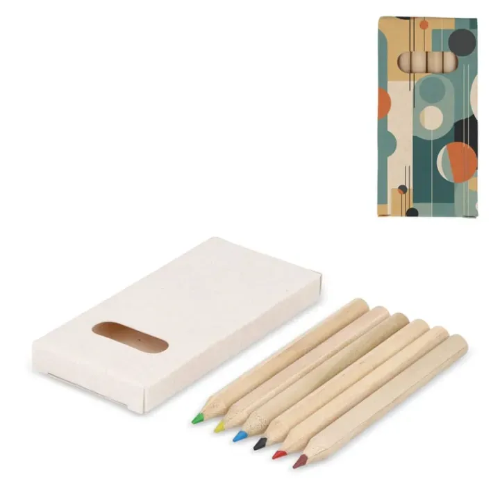 6 colouring pencils in recycled milkcarton box - LT91520 (gadzety reklamowe)